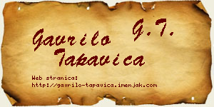 Gavrilo Tapavica vizit kartica